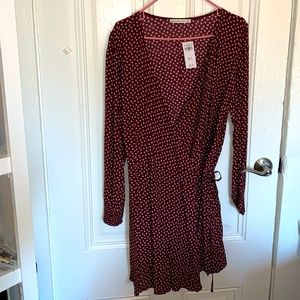 Abercrombie & Fitch Long Sleeve Wrap Dress